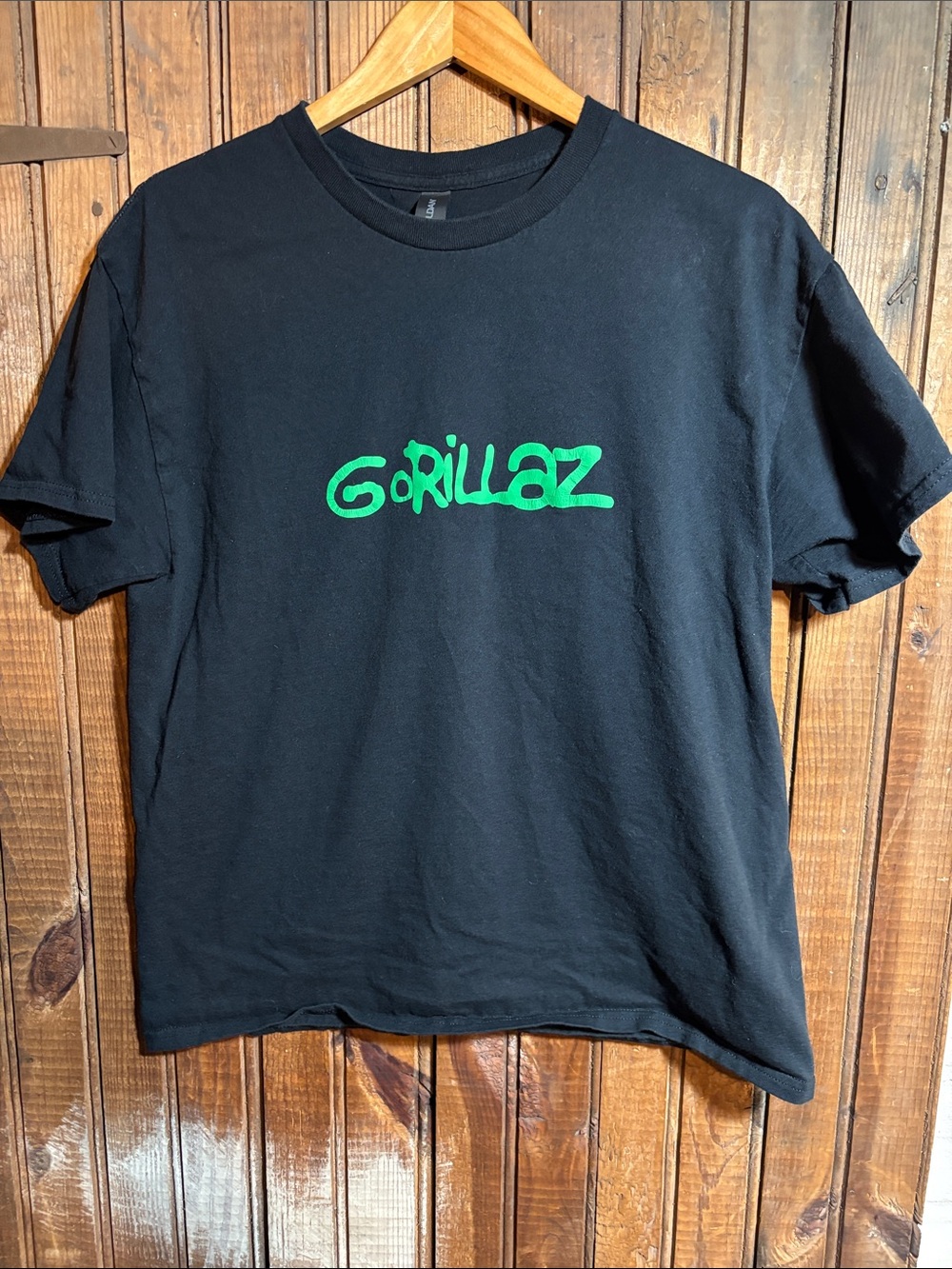 Gorillaz Black Graphic Tee - Green Logo